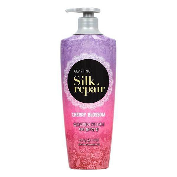 Kem Xả Elastine Silk Repair Cherry Blossom 550Ml
