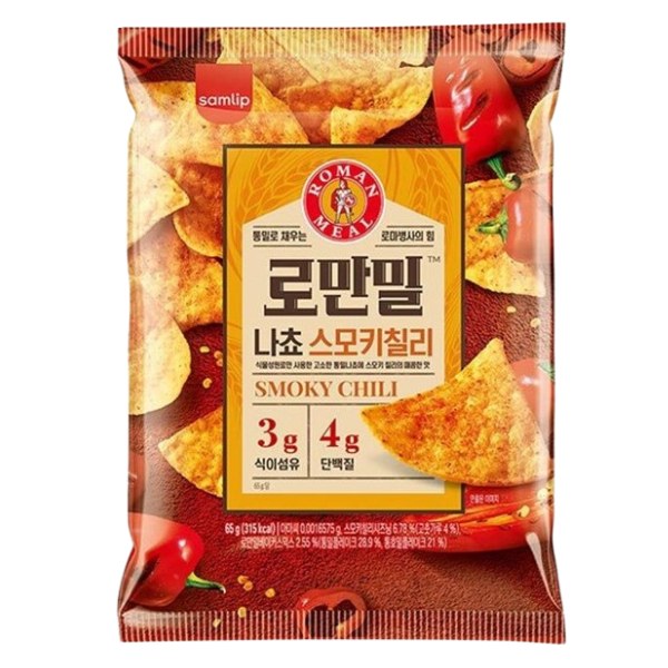 Snack Nacho Samlip Vị Ớt Hun Khói Gói 65G