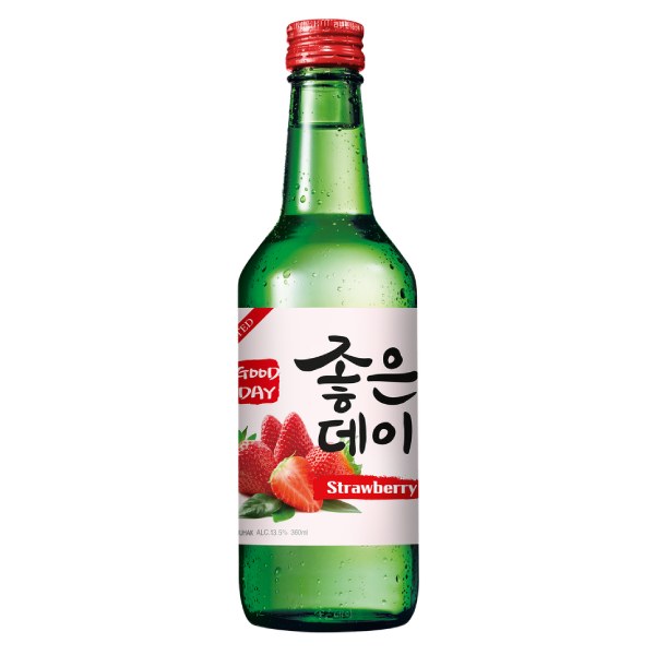 Rượu Soju Good Day Hương Dâu Tây 13.5% Vol 360Ml