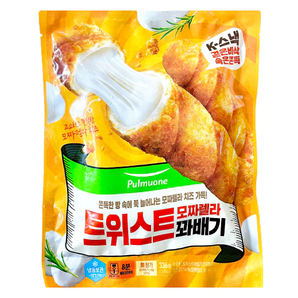 Bánh Quẩy Xoắn Pulmuone Nhân Phô Mai Mozzarella 336G