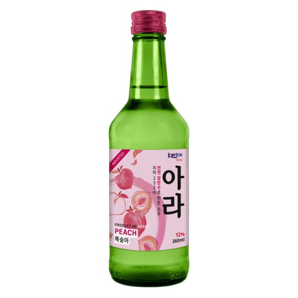 Rượu Soju Korice Hương Đào 12% Vol 360Ml