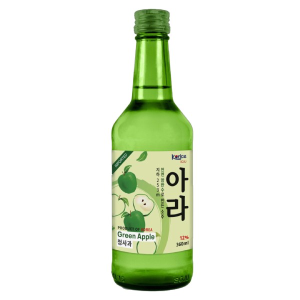 Rượu Soju Korice Hương Táo 12% Vol 360Ml