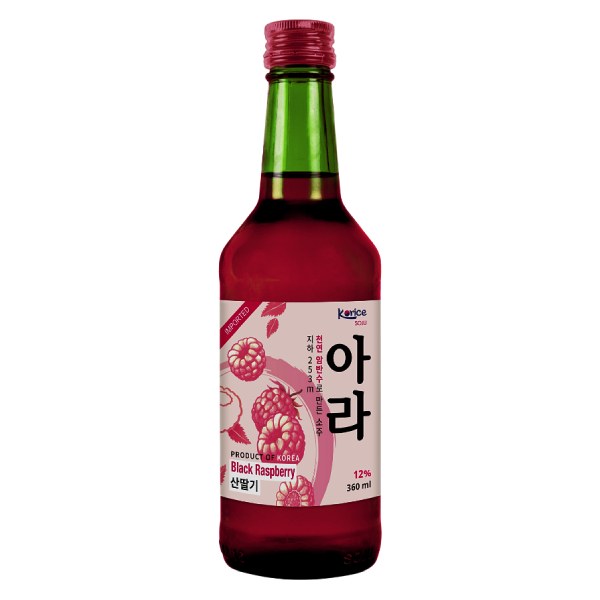 Rượu Soju Korice Hương Phúc Bồn Tử 12% Vol 360Ml