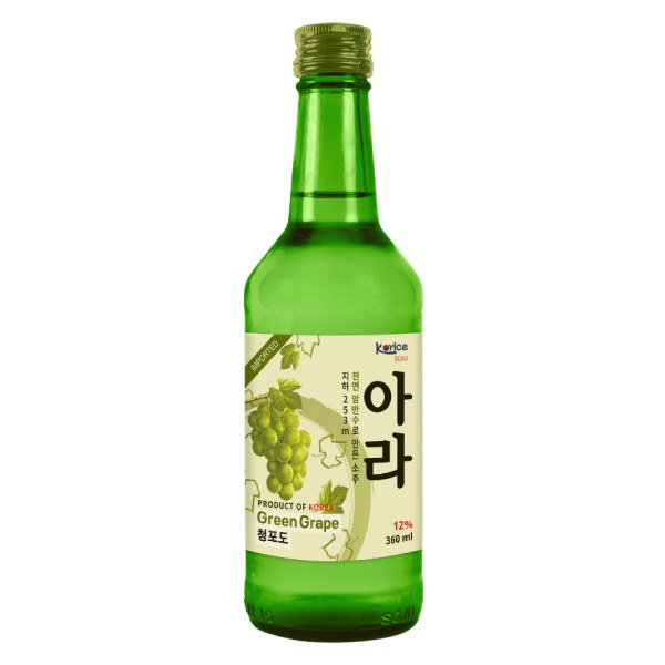 Rượu Soju Korice Hương Nho Xanh 12% Vol 360Ml