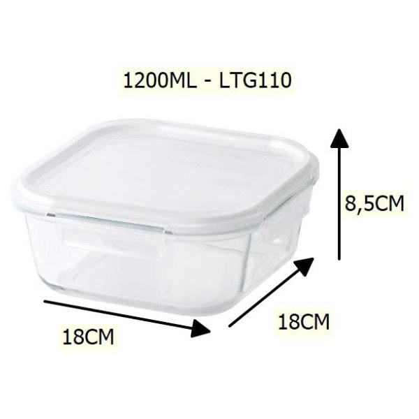 Hộp Thủy Tinh Xếp Chồng LocknLock LTG110 1.2L