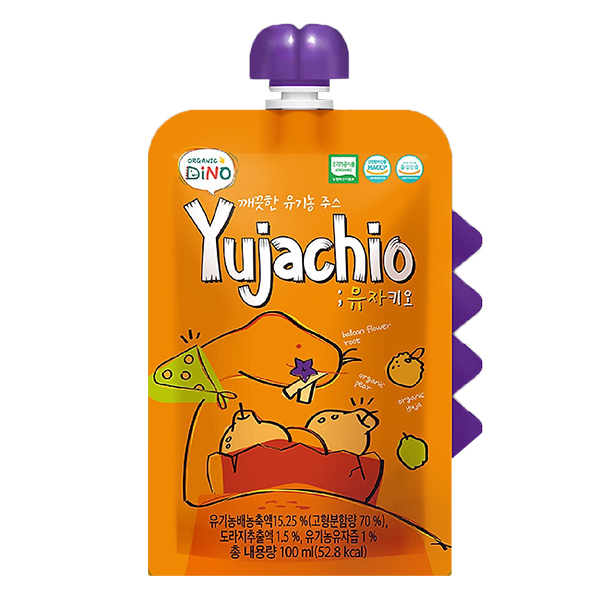Nước Ép Organic Dino Trái Cây Hỗn Hợp Yujachio Túi 100Ml