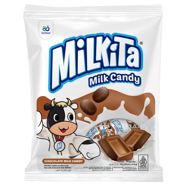 Kẹo Sữa Mềm Milkita Vị Socola Gói 75G