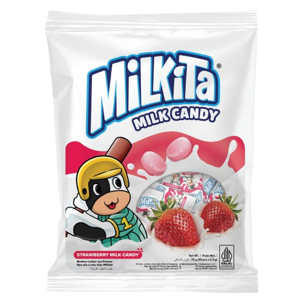 Kẹo Sữa Milkita Vị Dâu Gói 75G