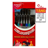 Lô 5 Bàn Chải Đánh Răng Colgate Slim Soft Charcoal