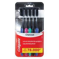 Lô 5 Bàn Chải Đánh Răng Colgate Slim Soft Charcoal