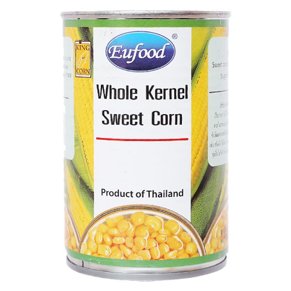 Bắp Ngọt Nguyên Hạt Eufood Lon 410G