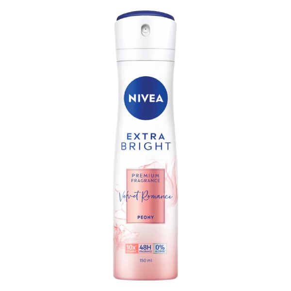 Xịt Khử Mùi Nivea Dưỡng Sáng Hương Hoa Mẫu Đơn 150Ml