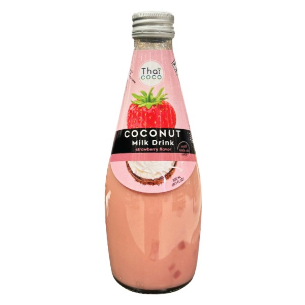 Nước Sữa Dừa Thaicoco Vị Dâu Tây Chai 300Ml