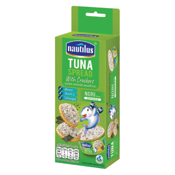 Cá Ngừ Nautilus Vị Tảo Biển Phết Bánh Quy Hộp 117G