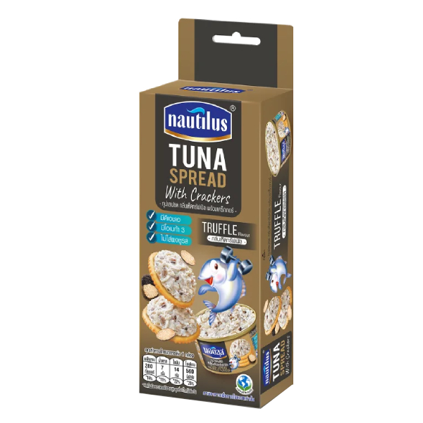 Cá Ngừ Nautilus Vị Nấm Phết Bánh Quy Hộp 107G