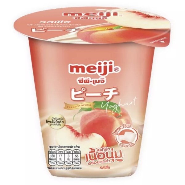 Sữa Chua Thạch Dừa Vị Đào Meiji Hộp 135G