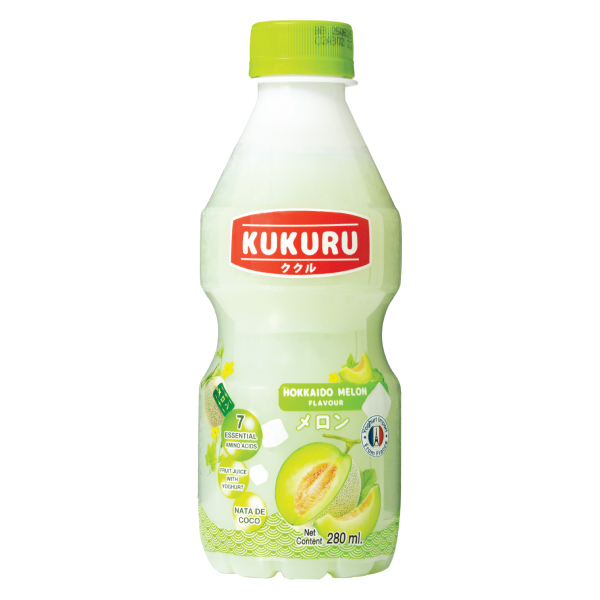 Nước Yogurt Kukuru Thạch Dừa Vị Dưa Chai 280Ml