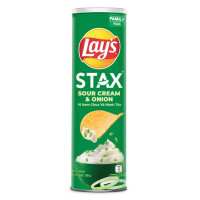 Snack Khoai Tây Lay's Stax Vị Kem Chua Hành Hộp 150G