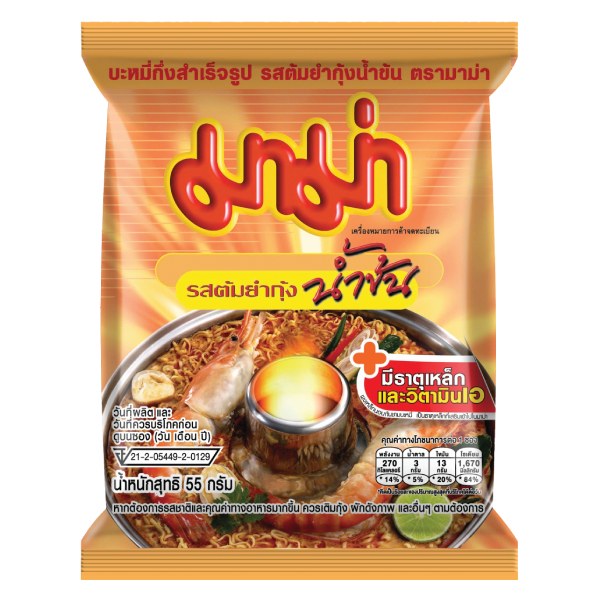 Mì Mama Siam Tôm Sốt Kem Tomyum Gói 55G