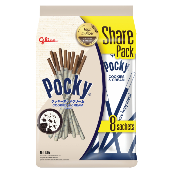 Bánh Que Pocky Kem Cookies & Cream Gói 160G