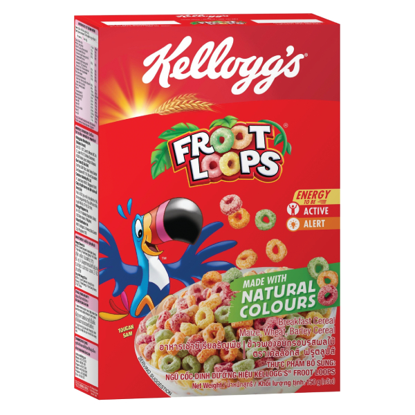 Bánh Ăn Sáng Ngũ Cốc Kellogg's Froot Loops Hộp 150G