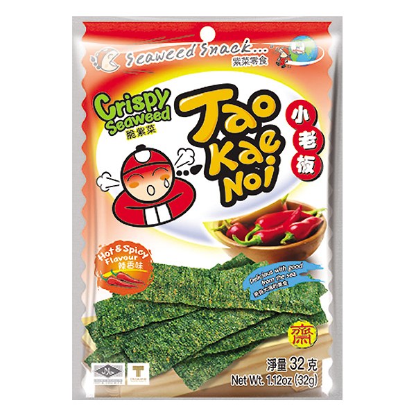 Snack Rong Biển Tao Kae Noi Vị Ớt Cay Gói 32G 