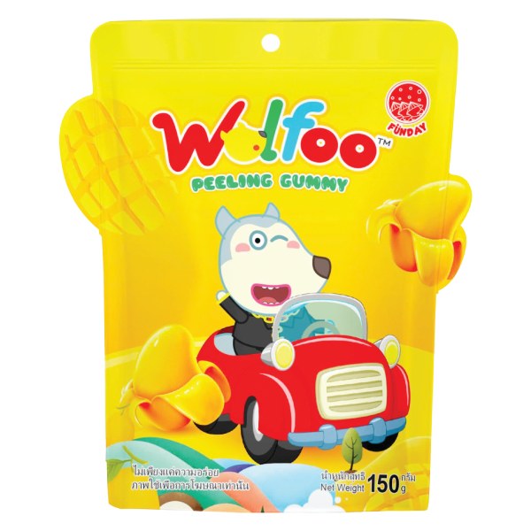 Kẹo Dẻo Wolfoo Vị Xoài Bóc Vỏ Gói 150G