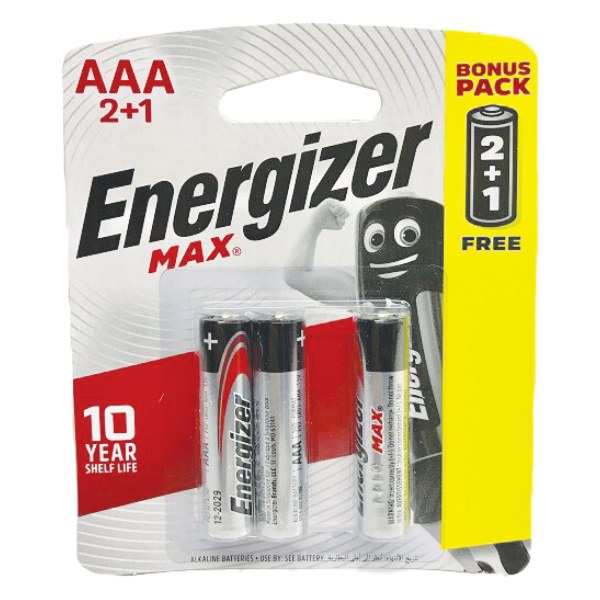 Vỉ 2+1 Pin AAA Energizer Max E92BP