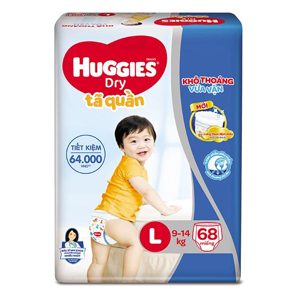 Tã Quần Huggies Super Jumbo L68