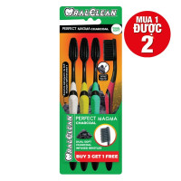 Bộ 4 Bàn Chải Đánh Răng Oral Clean Dual Soft Than Hoạt Tính