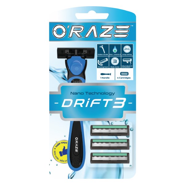 Dao Cạo Râu O'Raze 3 Lưỡi Drift 3 OR07