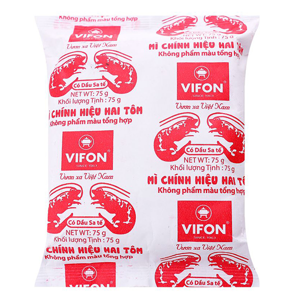Mì Vifon 2 Tôm Gói Giấy 75G