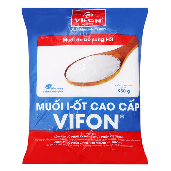 Muối I-ốt Cao Cấp Vifon Gói 950G