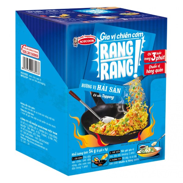 Gia Vị Chiên Cơm Acecook Rang Rang Hải Sản Hộp 54G