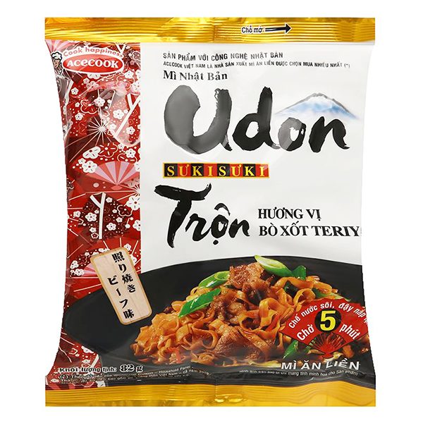 Mì Udon Sưki Sưki Bò Xốt Teriyaki Gói 82G
