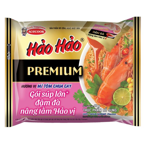 (Only Emartmall) Mì Hảo Hảo Premium Tôm Chua Cay Gói 86G
