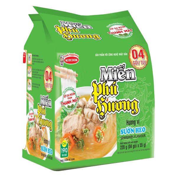 Lốc 4 Miến Phú Hương Sườn Heo 220G