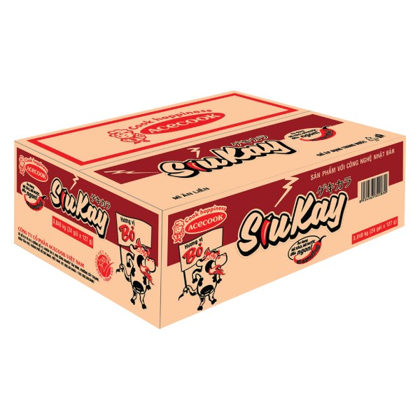 Mì Acecook Siukay Bò Thùng 24 Gói 127G
