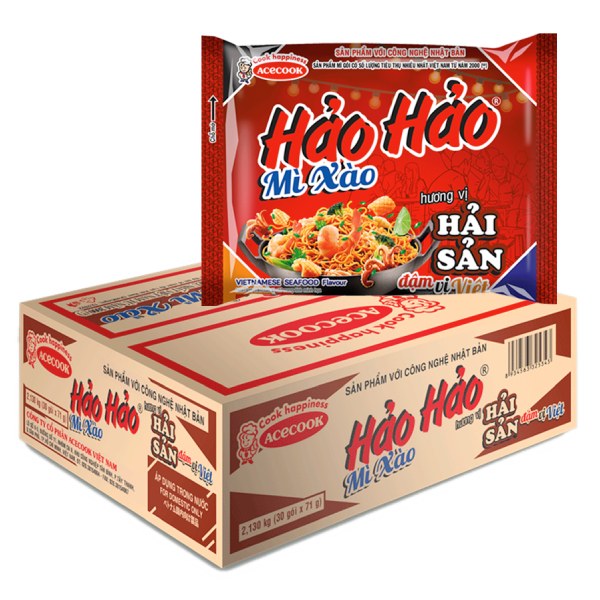 Mì Hảo Hảo Xào Vị Hải Sản Thùng 30 Gói 72G