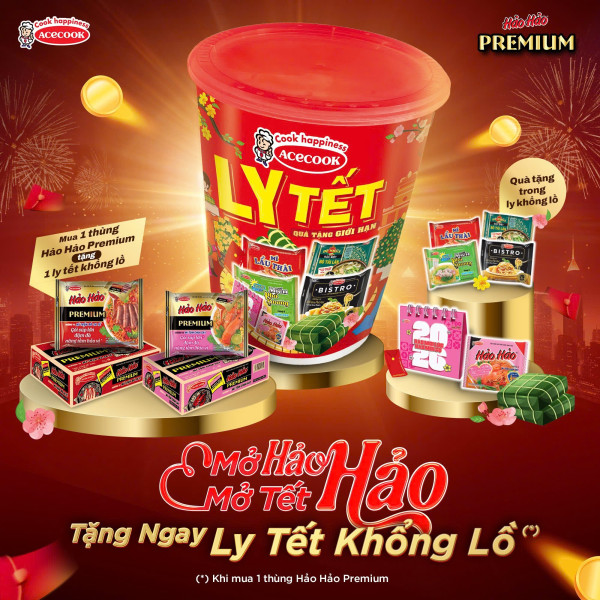 (Only Emartmall) Mì Hảo Hảo Premium Tôm Chua Cay Thùng 30 Gói 86G