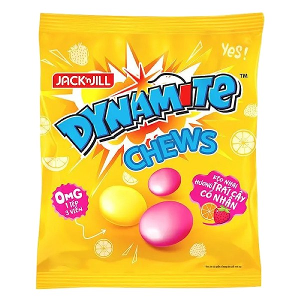Kẹo Dynamite Chews Fruity Gói 112.5G