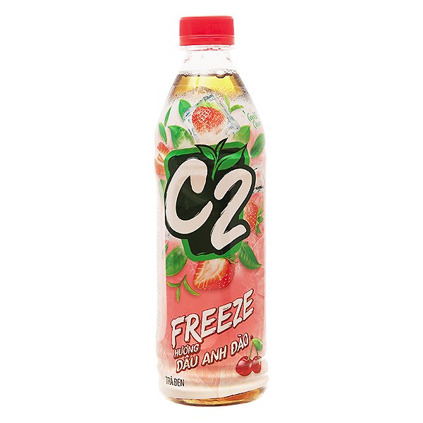 Trà Đen C2 Hương Dâu Anh Đào 455Ml