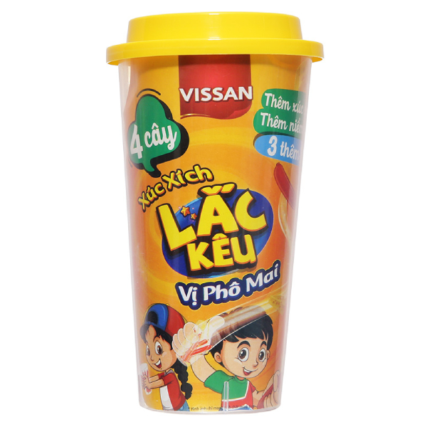 Xúc Xích Tiệt Trùng Vissan Vissan Lắc Kêu Phô Mai Ly 56G
