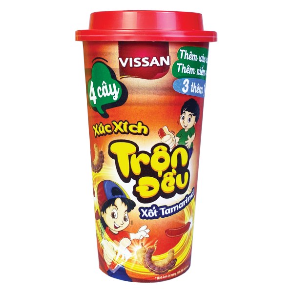 Xúc Xích Tiệt Trùng Vissan Trộn Đều Xốt Tamarind Ly 62G