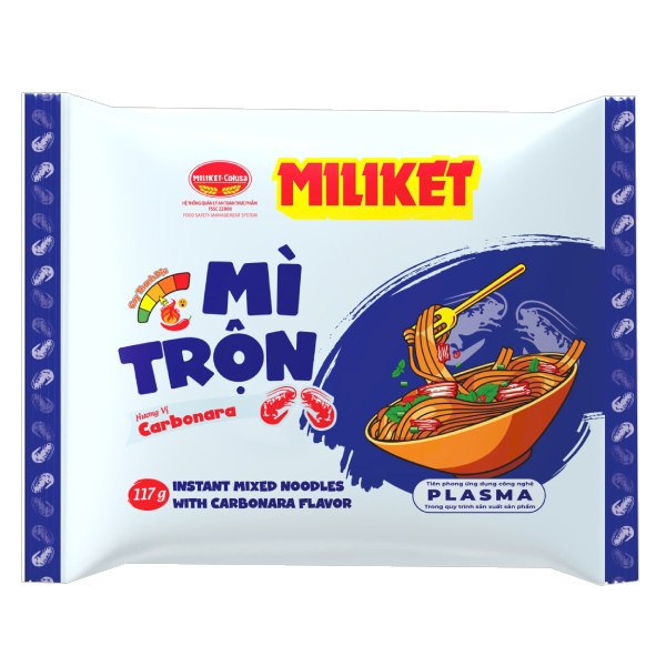 Mì Trộn Miliket Vị Carbonara Gói 117G