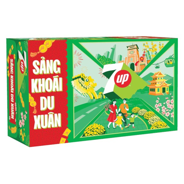 Nước Ngọt 7Up Sleek 24 Lon 320Ml