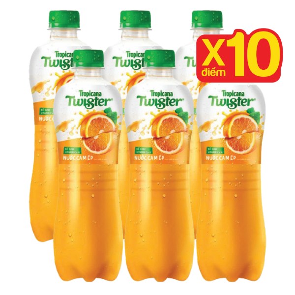 Nước Ép Cam Twister Lốc 6 Chai 450Ml
