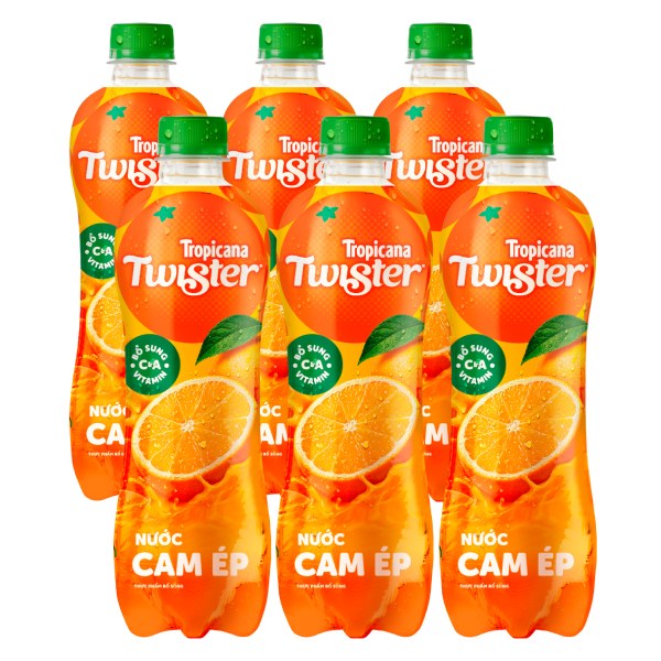 Nước Ép Cam Twister Lốc 6 Chai 450Ml