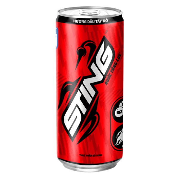 Nước Tăng Lực Sting Dâu Tây Sleek Lon 235Ml