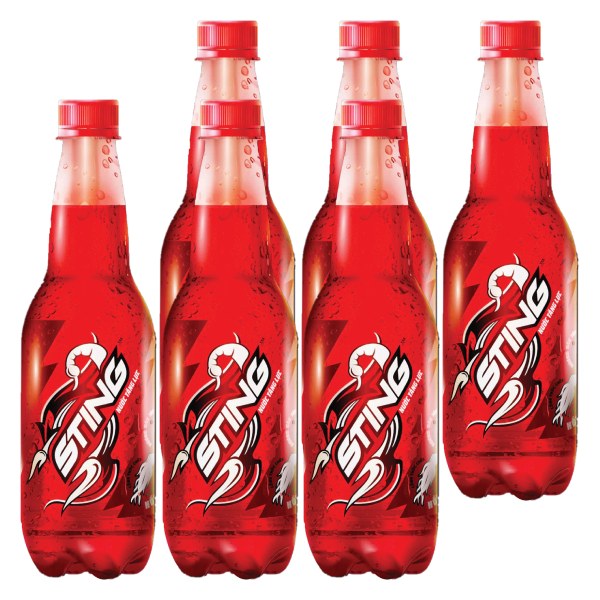 Nước Tăng Lực Sting Dâu Lốc 6 Chai 500Ml